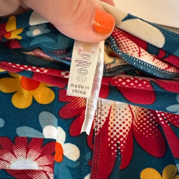 LuLaRoe Floral Womens Leggings Super Stretchy One Size - Picture 2 of 8
